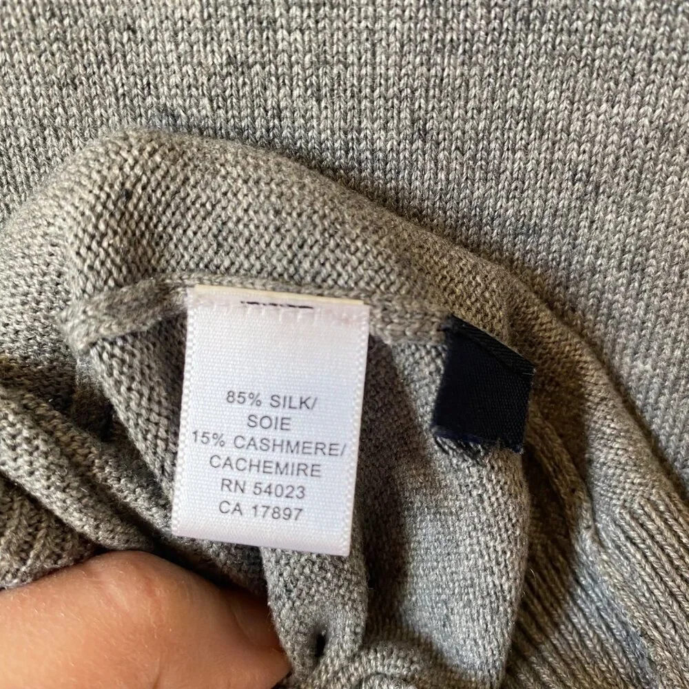 Banana Republic Men L Argyle Silk Cashmere Sweater Academia‎ Preppy Old Money